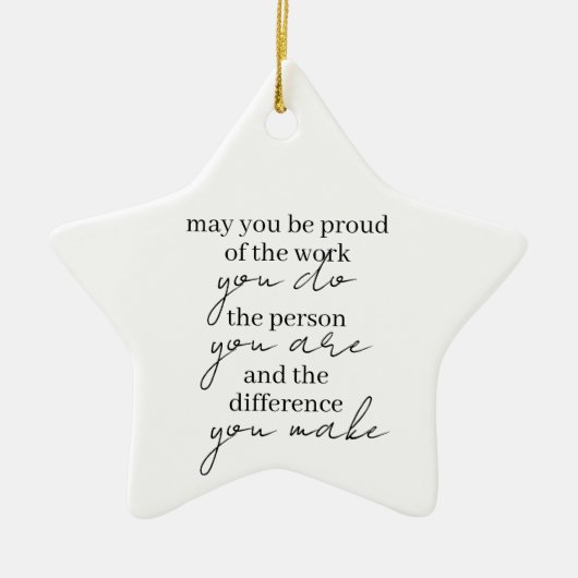 Gepersonaliseerde Star Ornament medewerker dank u  (Voorkant)