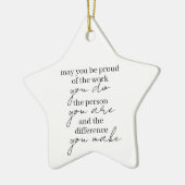 Gepersonaliseerde Star Ornament medewerker dank u  (Links)