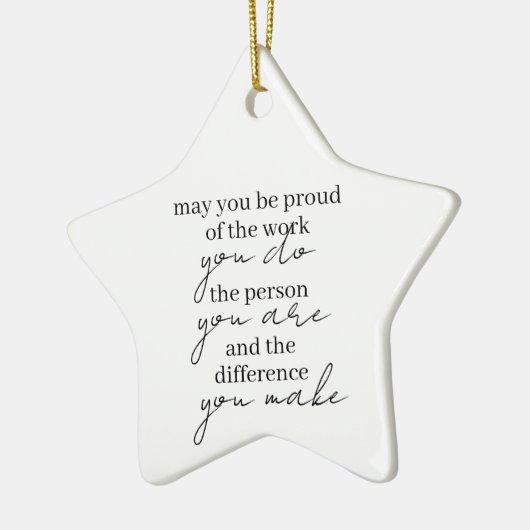 Gepersonaliseerde Star Ornament medewerker dank u  (Links)