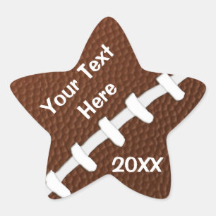 Gepersonaliseerde STAR Shaped Football Stickers