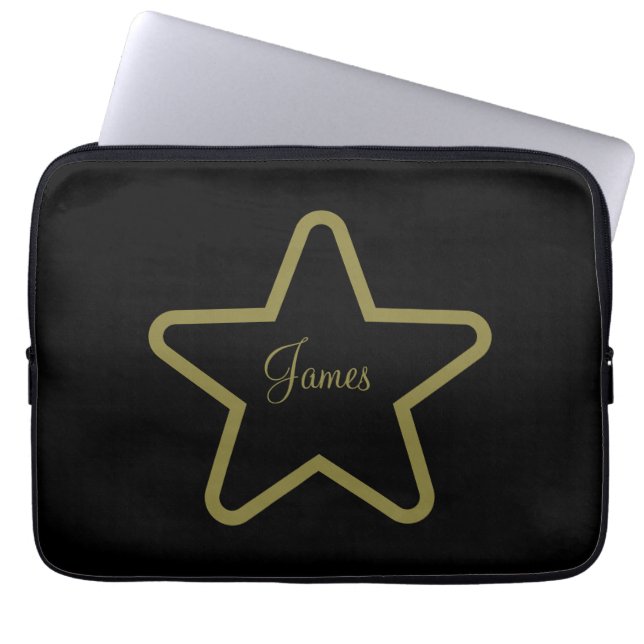 Gepersonaliseerde Star Tablet Hoesje Laptop Sleeve (Voorkant)