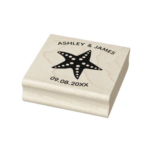 Gepersonaliseerde Starfish trouwstempel voor gunst Rubberstempel (Stempel)