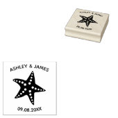 Gepersonaliseerde Starfish trouwstempel voor gunst Rubberstempel (Gestempeld)