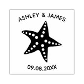 Gepersonaliseerde Starfish trouwstempel voor gunst Rubberstempel (Afrduk)