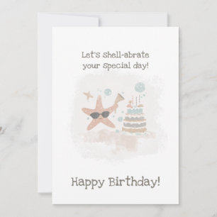 Gepersonaliseerde Starfish Verjaardag Kaart