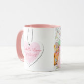 Gepersonaliseerde Starry Baby Foto Roze Koffie Mok (Voorkant links)