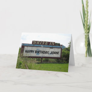 GEPERSONALISEERDE STATION IN MOVIE BIRTHDAY CARDS KAART