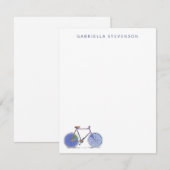 Gepersonaliseerde Stationery Minimalistische Fiets Notitiekaartje (Voorkant / Achterkant)