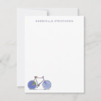 Gepersonaliseerde Stationery Minimalistische Fiets