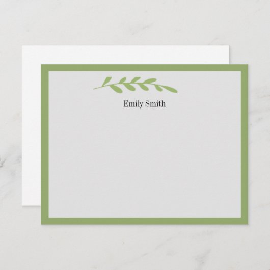 Gepersonaliseerde Stationery Wilde Meadow Flat Kaa Notitiekaartje (Voorkant / Achterkant)