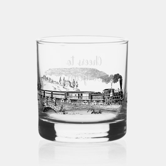 Gepersonaliseerde Steam Train Vaders Day Whisky Glas (Voorkant)