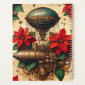Gepersonaliseerde Steampunk Airship met Poinsettia Planner (Achterkant)