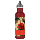 Gepersonaliseerde Steampunk Airship met Poinsettia Waterfles (Links)