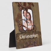 Gepersonaliseerde steampunk foto template fotoplaat (Zijkant)