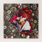 Gepersonaliseerde Steampunk Harten, Bloemen en Gea Legpuzzel (Horizontaal)