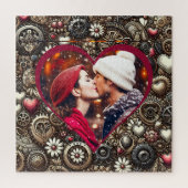 Gepersonaliseerde Steampunk Harten, Bloemen en Gea Legpuzzel (Verticaal)