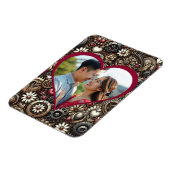 Gepersonaliseerde Steampunk Hearts Valentijnsdag Magneet (Linkerzijde)