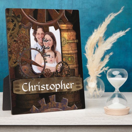 Gepersonaliseerde steampunk machines fotoplaat (Zijkant)