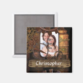 Gepersonaliseerde steampunk machines magneet (Voorkant / Achterkant)