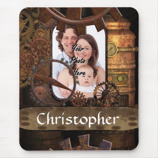 Gepersonaliseerde steampunk machines muismat (Voorkant)