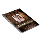 Gepersonaliseerde steampunk machines notitieboek (Rechterzijde)