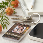 Gepersonaliseerde steampunk machines sleutelhanger (Voorkant Rechts)