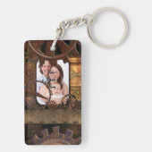 Gepersonaliseerde steampunk machines sleutelhanger (achterkant)