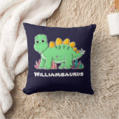 Gepersonaliseerde Stegosaurus Dinosaur Kussen (Deken)