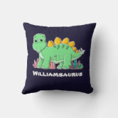 Gepersonaliseerde Stegosaurus Dinosaur Kussen (Achterkant)