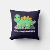 Gepersonaliseerde Stegosaurus Dinosaur Kussen (Voorkant)