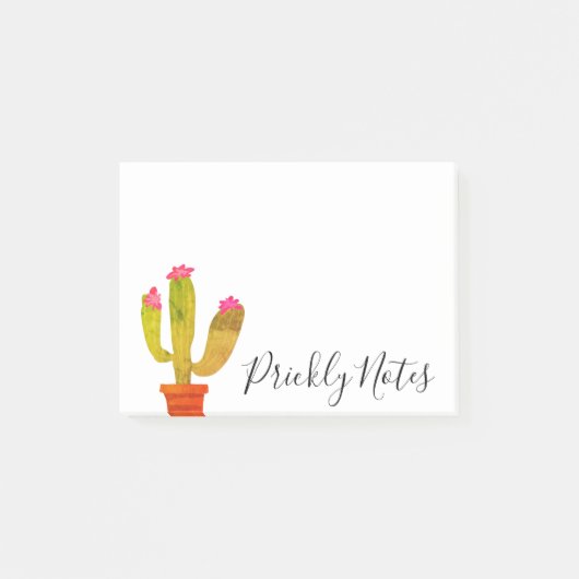 Gepersonaliseerde stekelige cactus plant Post-it®  Post-it® Notes (Voorkant)