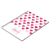Gepersonaliseerde stekelroze kunstliefdesliefhebbe notitieboek (Linkerzijde)