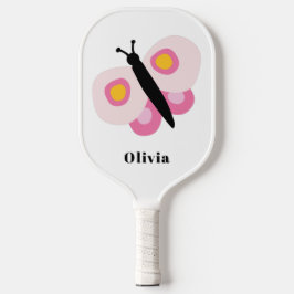 Gepersonaliseerde stekelvlinder roze patroon pickleball paddle