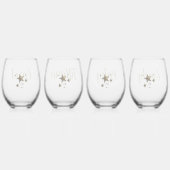 Gepersonaliseerde Stemless Wijnglas Tumblers Zonder Voet (Achterkant)