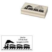 Gepersonaliseerde stempel met trein en aangepast a (Gestempeld)
