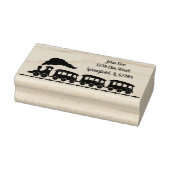 Gepersonaliseerde stempel met trein en aangepast a (Stempel)