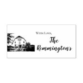 Gepersonaliseerde stempel Sunset Barn Country Rust (Afrduk)