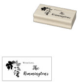 Gepersonaliseerde stempel Tropische bloemen op Blu (Gestempeld)