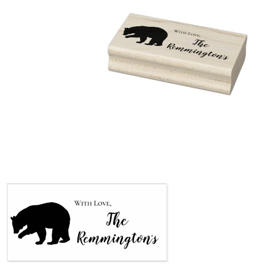Gepersonaliseerde stempel zwart Beer (Gestempeld)