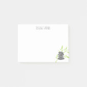 Gepersonaliseerde stenen en bamboe Post-it® notes (Voorkant)