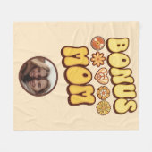 Gepersonaliseerde Step Mom Retro Groovy Bonus Mom Fleece Deken (Voorkant (Horizontaal))