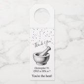 Gepersonaliseerde ster Dank u Hanger Label Apothee (Voorkant)
