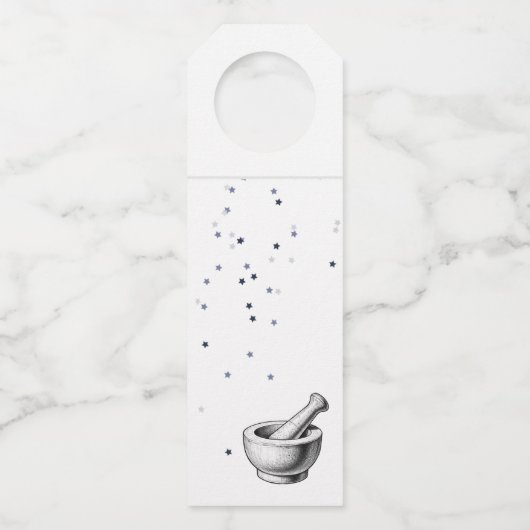 Gepersonaliseerde ster Dank u Hanger Label Apothee (Achterkant)