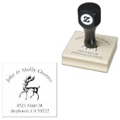  Gepersonaliseerde Sterkte Deer Rubberstempel (Gestempeld)