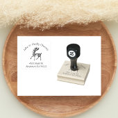  Gepersonaliseerde Sterkte Deer Rubberstempel