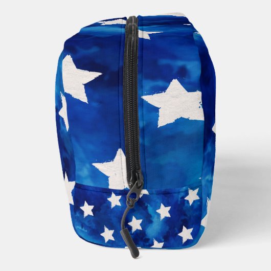 Gepersonaliseerde sterren Blue Tie Dye Family Even Toilettasje (Rechts)