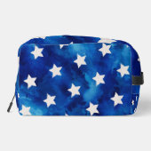 Gepersonaliseerde sterren Blue Tie Dye Family Even Toilettasje (Achterkant)