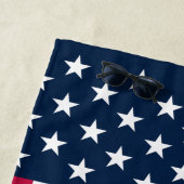 Gepersonaliseerde sterren en strepen Amerikaanse v Strandlaken (In situ)