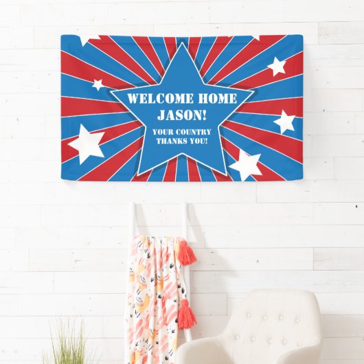 Gepersonaliseerde sterren en strepen militaire ban spandoek (Insitu)