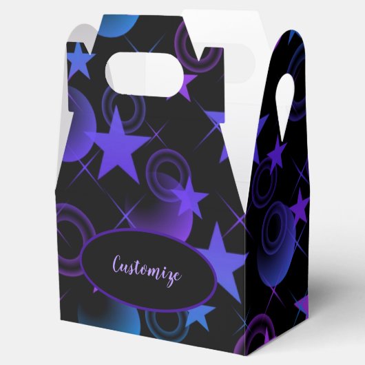 Gepersonaliseerde sterren 'n Stuff Patroonkabel Bedankdoosjes (Geopend)